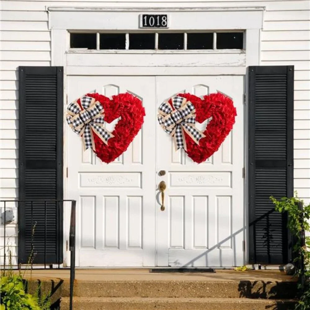 Valentines Day Decor Wreaths for Front Door Outside 17
